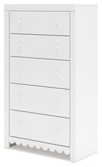 Mollviney - White - Five Drawer Chest