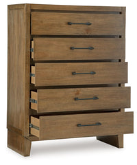 Sherbana - Light Brown - Five Drawer Chest