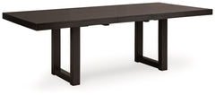 Neymorton - Dark Grayish Brown - Rectangular Dining Room Butterfly Extension Table