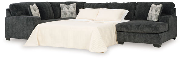 Hollyview - Shadow - 3-Piece Sleeper Sectional