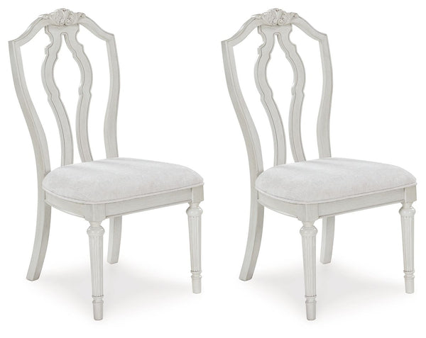 Montelaine - Antique White - Dining Upholstered Side Chair (Set of 2)