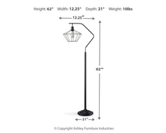 Makeika - Black - Metal Floor Lamp