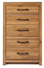 Pasklyn - Brown - Five Drawer Chest