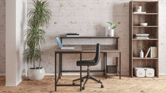 Arlenbry - L-Desk With Storage, Bookcase, Swivel Desk Chair