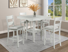 Lester - 5 Piece Counter Height Table Set - Drift Wood