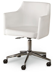 Baraga - White - Home Office Swivel Desk Chair