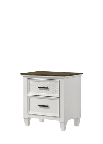 Everdeen - Nightstand - White & Charcoal