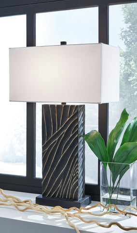 Bartlen - Black / Gold Finish - Poly Table Lamp