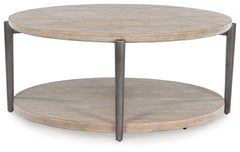 Dyonton - Light Grayish Brown - Round Cocktail Table