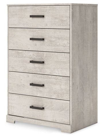 Shawburn - Whitewash - Five Drawer Chest