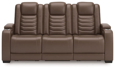 High Impact - Tobacco - Power Reclining Sofa / Adj Headrest