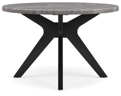 Glinari - Taupe / Black - Round Dining Room Table