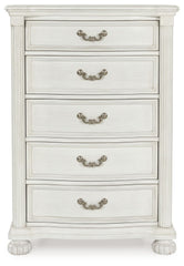 Montelaine - Antique White - Five Drawer Chest