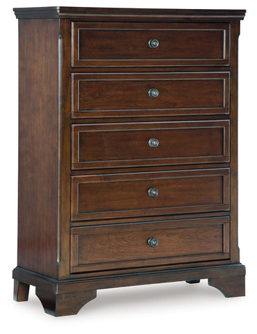 Trellington - Brown - Five Drawer Chest