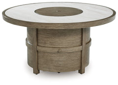 Rainier Ranch - Beige - Round Fire Pit Table