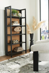 Abyard - Black / Natural - Bookcase