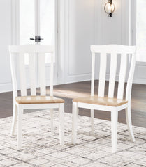 Ashbryn - White / Natural - Dining Room Side Chair (Set of 2)