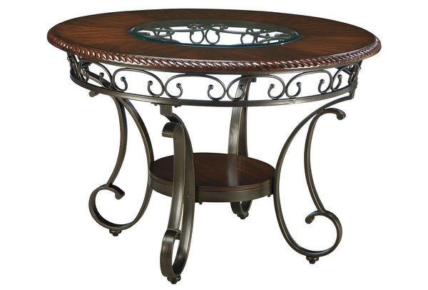 Glambrey - Brown - Round Dining Room Table