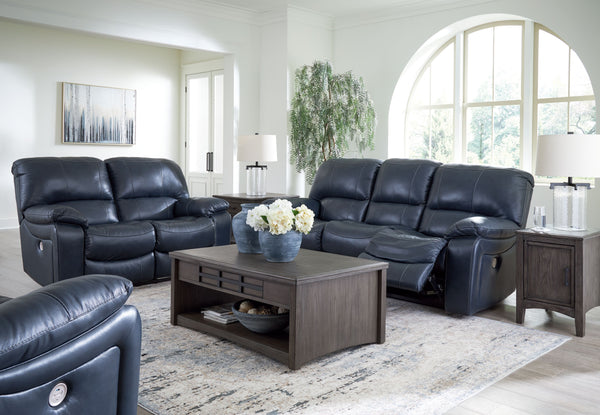 Leesworth - Ocean - 3 Pc. - Power Reclining Sofa, Power Reclining Loveseat, Power Rocker Recliner