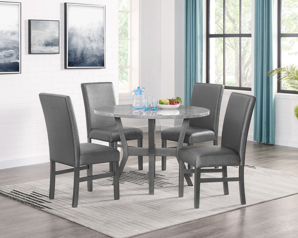 Judson - 5 Piece Dining Set - Glitter Grey