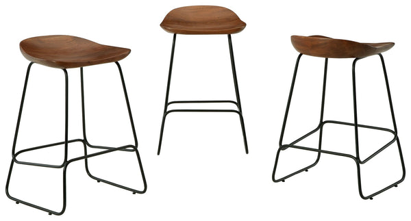 Wilinruck - Dark Brown - Stool (Set of 3)