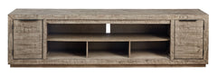 Krystanza - Weathered Gray - Xl TV Stand W/Fireplace Option