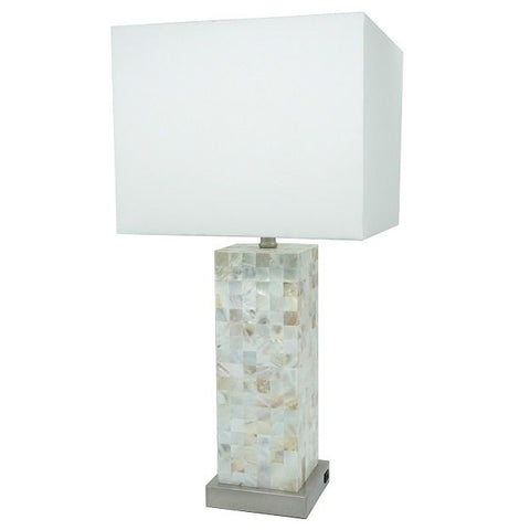 Table Lamp - Pearl Silver / White