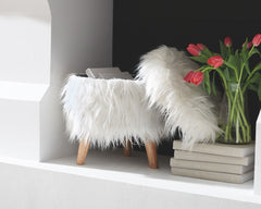 Elson - White - Storage Ottoman