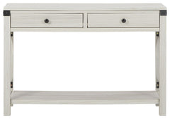 Bayflynn - Whitewash - Console Sofa Table With 2 Drawers