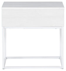 Deznee - White - Rectangular End Table