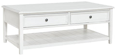 Kanwyn - Whitewash - Rectangular Cocktail Table