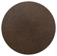 Brazburn - Dark Brown / Gold Finish - Round Cocktail Table