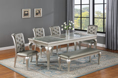 Caldwell - Dining Table (18 Leaf) - Silver