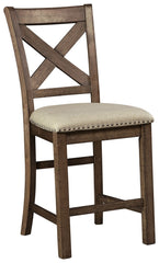 Moriville - Beige - Upholstered Barstool (Set of 2)