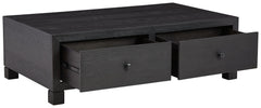 Foyland - Black - Cocktail Table With Storage