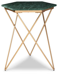 Engelton - Green / Gold - Accent Table