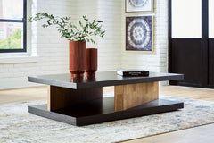 Kocomore - Brown / Natural - Rectangular Cocktail Table