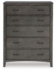 Montillan - Grayish Brown - Five Drawer Chest