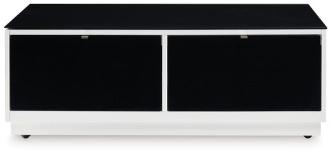 Gardoni - White / Black - Rectangular Cocktail Table