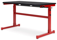 Lynxtyn - Red / Black - Adjustable Height Desk