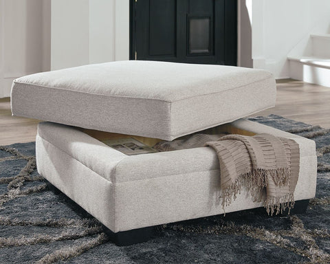 Dellara - Chalk - Ottoman With Storage