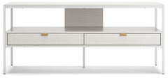 Deznee - White - Large TV Stand