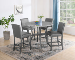 Judson - 5 Piece Counter Height Set - Glitter Grey