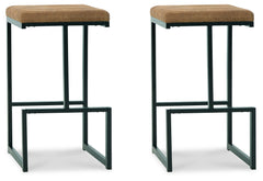 Strumford - Caramel / Black - Tall Uph Barstool (Set of 2)