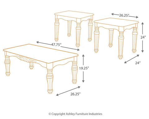 North - Dark Brown - Occasional Table Set (Set of 3)