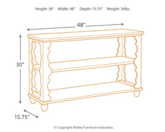 Alwyndale - Antique White / Brown - Console Sofa Table