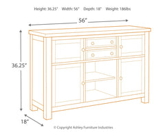 Moriville - Grayish Brown - Dining Room Server