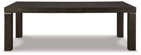 Hyndell - Dark Brown - Rectangular Dining Room Extension Table